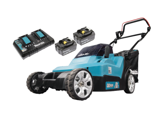 Makita DLM382PM2 Rasenmäher Set(2 Akku/1 Ladeger.)