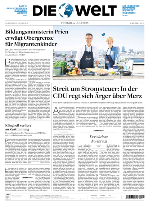 WELT Markenabo Montag-Samstag