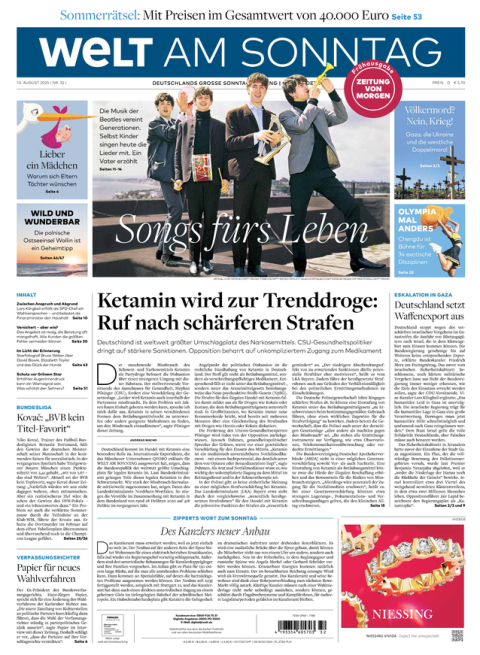 WELT AM SONNTAG Frühausgabe + WELTplus Premium