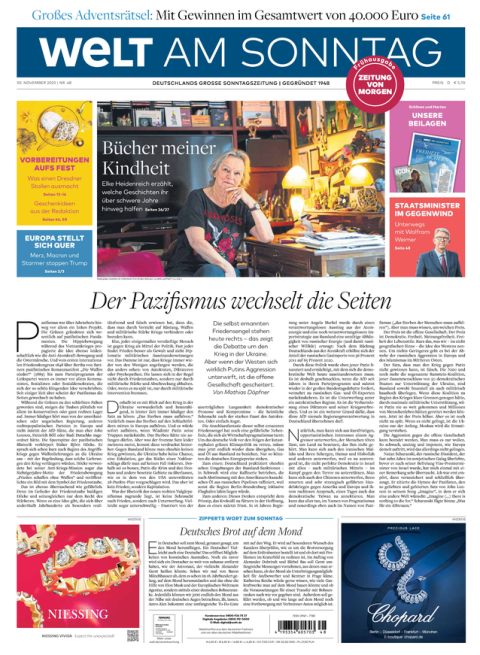 WELT AM SONNTAG Frühausgabe + WELTplus Premium