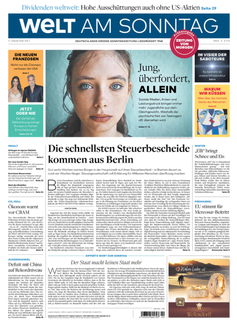 WELT AM SONNTAG Fr&uuml;hausgabe + WELTplus Premium