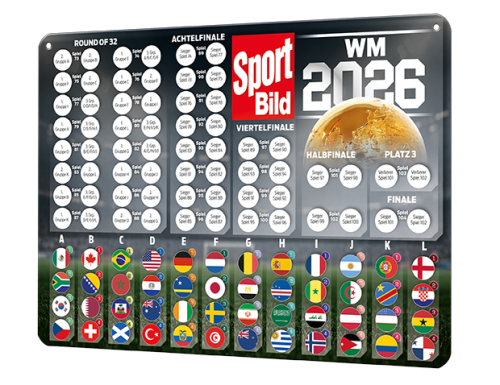 SPORT BILD Magnettabelle WM 2026