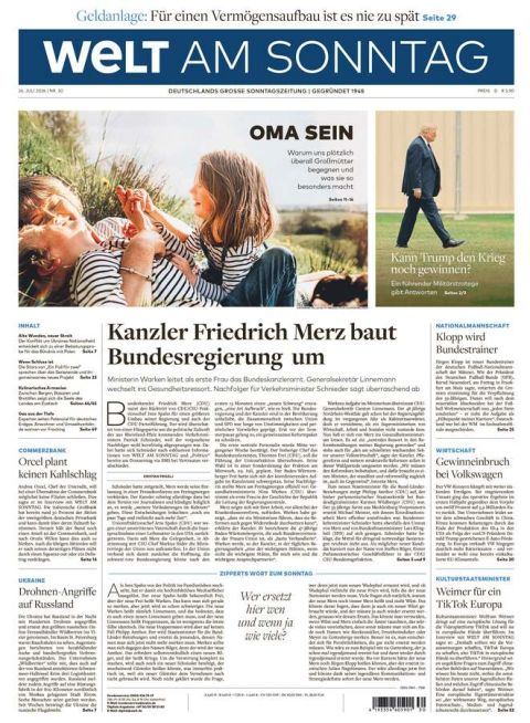 WELT AM SONNTAG Fr&uuml;hausgabe + WELTplus Premium